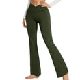 thumbnail image 1 of STARVNC Women V Cross Waist Tummy Control With Pockets Flare Yoga Pants, 1 of 7