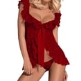thumbnail image 1 of STARVNC Womens Chemise Lace Lingerie Babydoll Dress Sleepwear, 1 of 6