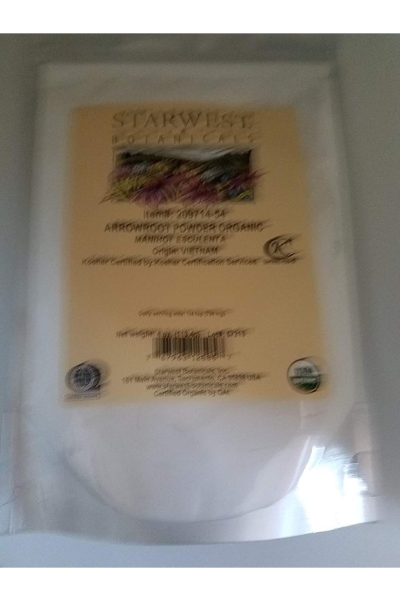 STARWEST ARROWROOT POWDER ORGANIC 4 0Z. 4 OZ