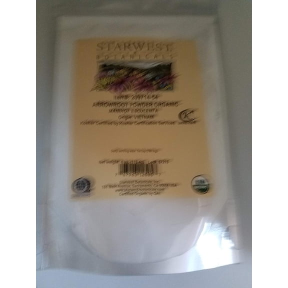STARWEST ARROWROOT POWDER ORGANIC 4 0Z. 4 OZ