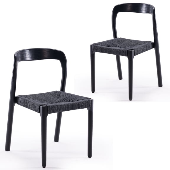 STARY Ash Wood Stackable Dining Chair Mid Century Modern Wooden for Your Room House, Fully Assembled