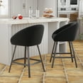 thumbnail image 1 of STARY Bar Stools Set of 2,Upholstered Bar Stool with Back, 27 inch Height Counter Height Barstools for Home Kitchen Island, 1 of 6