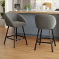 thumbnail image 1 of STARY Bar Stools Set of 2,Upholstered Bar Stool with Back, 27 inch Height Counter Height Barstools for Home Kitchen Island, 1 of 6