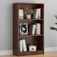 thumbnail image 1 of STARY Bookcase Freestanding 3 Shelf Wood Bookshelf Adjustable Shelves for Home Office,3 Layer, Mahogany, 1 of 7