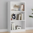 thumbnail image 1 of STARY Bookcase Freestanding 3 Shelf Wood Bookshelf Adjustable Shelves for Home Office,3 Layer, White, 1 of 7