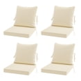 thumbnail image 1 of STARY Outdoor Deep Seat Cushions for Patio Furniture, 19"x19" Replacement Sectional Cushions for Outdoor Sofa, Armchair, 4 Pieces, Beige, 1 of 8