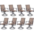 thumbnail image 1 of STARY Outdoor Dining Chairs Set of 8, 360°Swivel Patio Dining Chair with Textilene Fabric, Outdoor Metal Armchair All Weather Resistant, Ergonomic Comfort, Perfect for Patio, Backyard, Balcony, 1 of 7