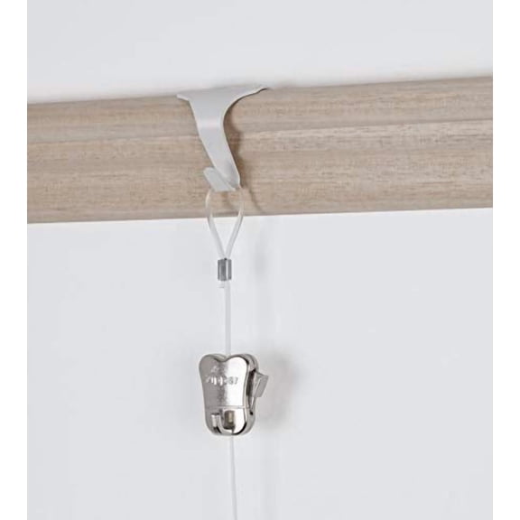 STAS Looped End Cord Clear Nylon - 20 pack Perlon Picture Cable Wire For Picture Hanging Hooks and Picture Rails (59" length, 2mm diameter)