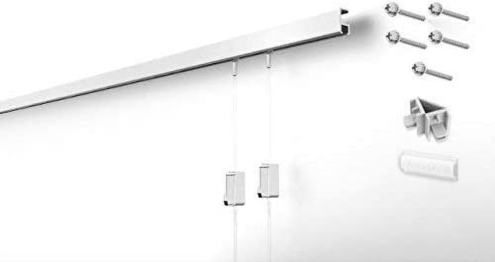 STAS Minirail Quilt Hanging Kit - White 59 Inch | Includes 2 Cords, 2 Hooks & 2 Textile Hangers