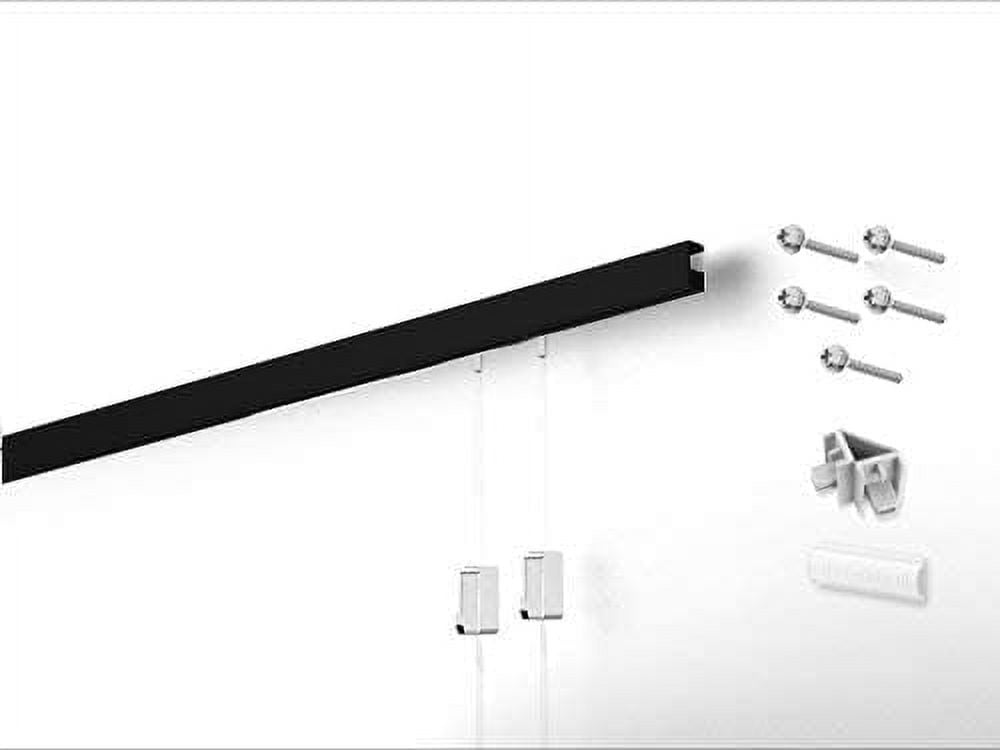 STAS Paper Rail - 19.7 Inch Wall Mount Display For Papers, Photos, & Cards (Matte Silver)