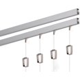 STAS Minirail Picture Hanging System Set Covers 6.56 ft of Wall Space Smallest Picture Rail