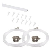 STAS Picture Hanging System u-Rail White 150 cm - Complete kit, incl. 2 Cords 150cm with 2