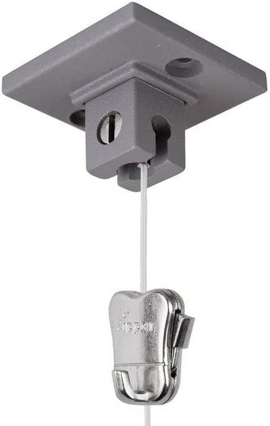 STAS Qubic Pro + Clear Cord 59 inch + STAS Zipper - Single Point Hanging System for Wall or Ceiling