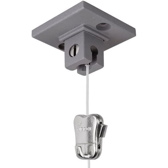 STAS Qubic Pro + Clear Cord 59 inch + STAS Zipper - Single Point Hanging System for Wall or Ceiling