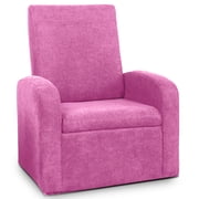STASH 3-in-1 Kids Chair with Hidden Storage and Fold-Down Ottoman, Fully Assembled, Ages 4+, Pink