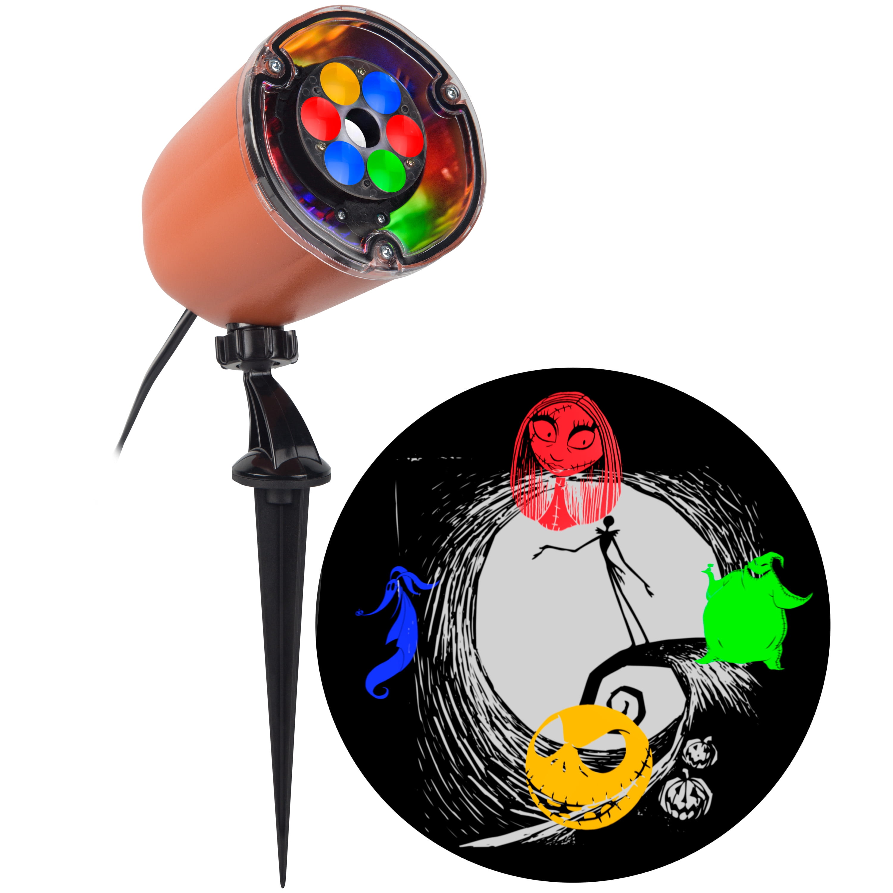 Disney Nightmare before Christmas Lightshow Projection Plus Whirl a Motion Static Holiday Projector Light