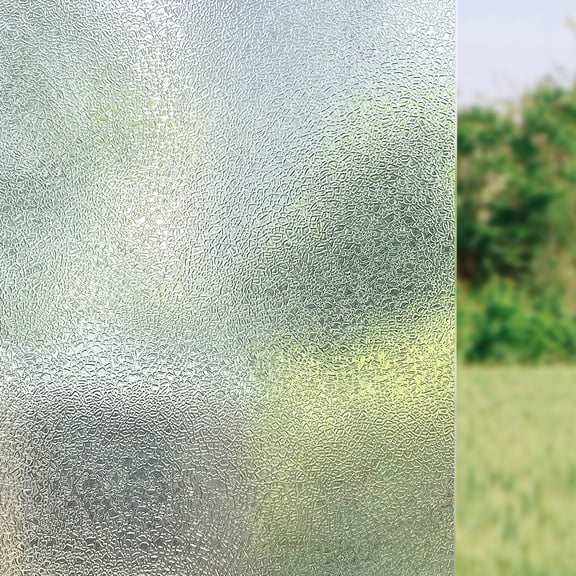 STATINT Decorative Window Privacy Film 17.5 in x 78.7 in Cracked-ice, Heat Blocking Static Cling Window Film for Home