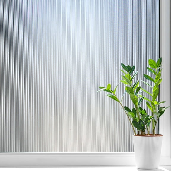 STATINT Reeded Glass Privacy Decorative Window Film 17.5 in x 78.7 in