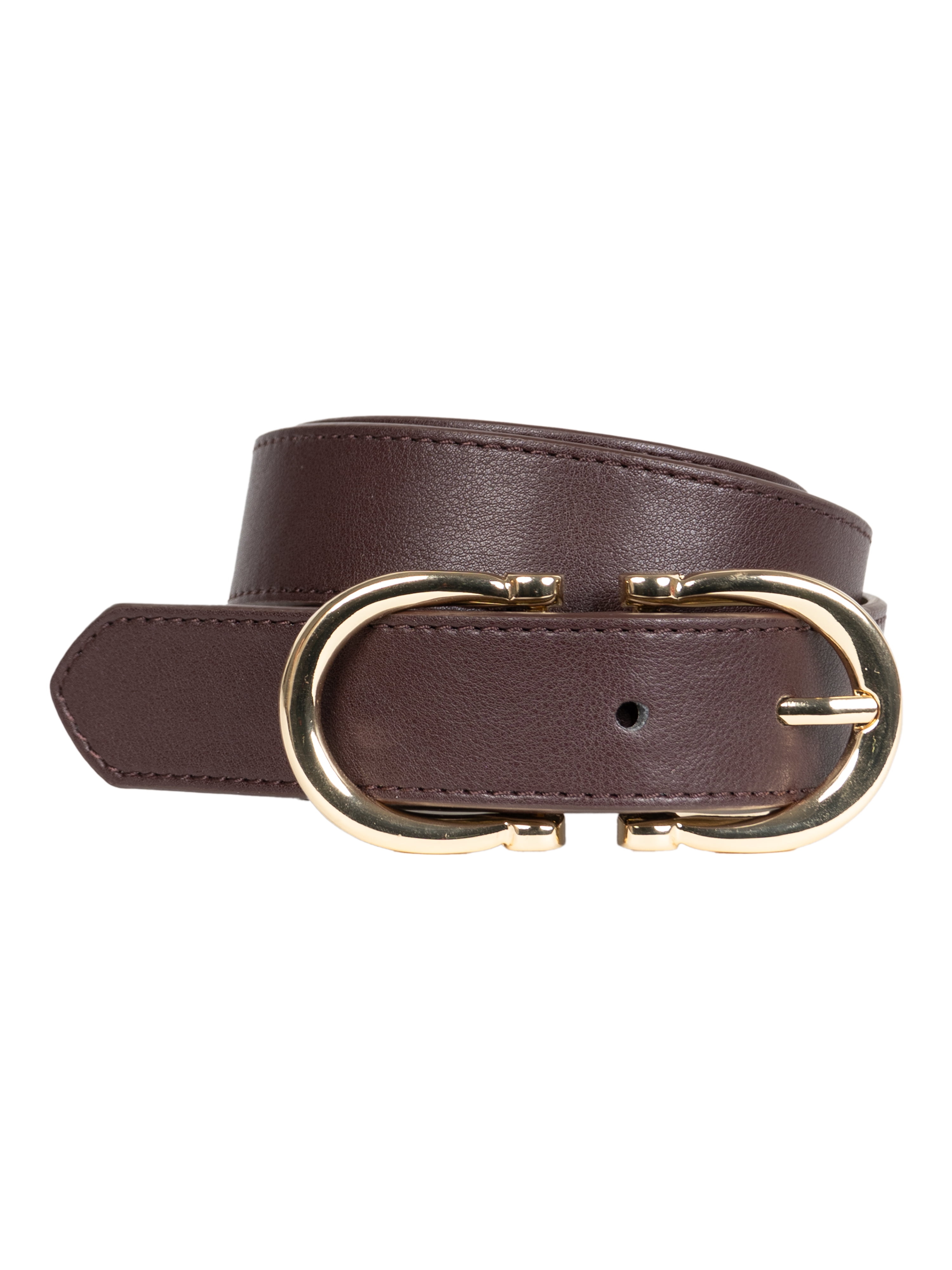 Time and Tru Women's & Women's Plus Status Double Buckle Belt, Brown