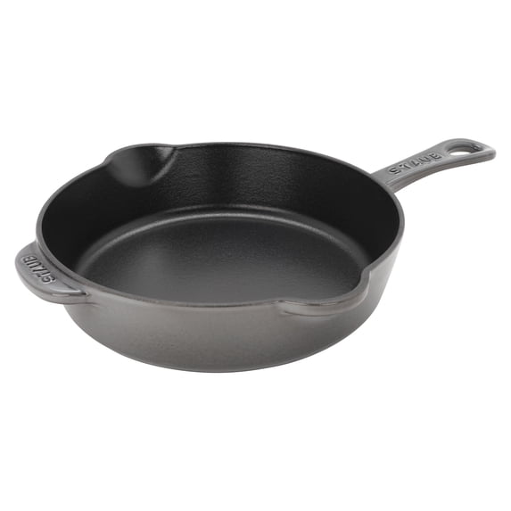 STAUB Cast Iron 8.5-inch Traditional Deep Skillet - Graphite Grey