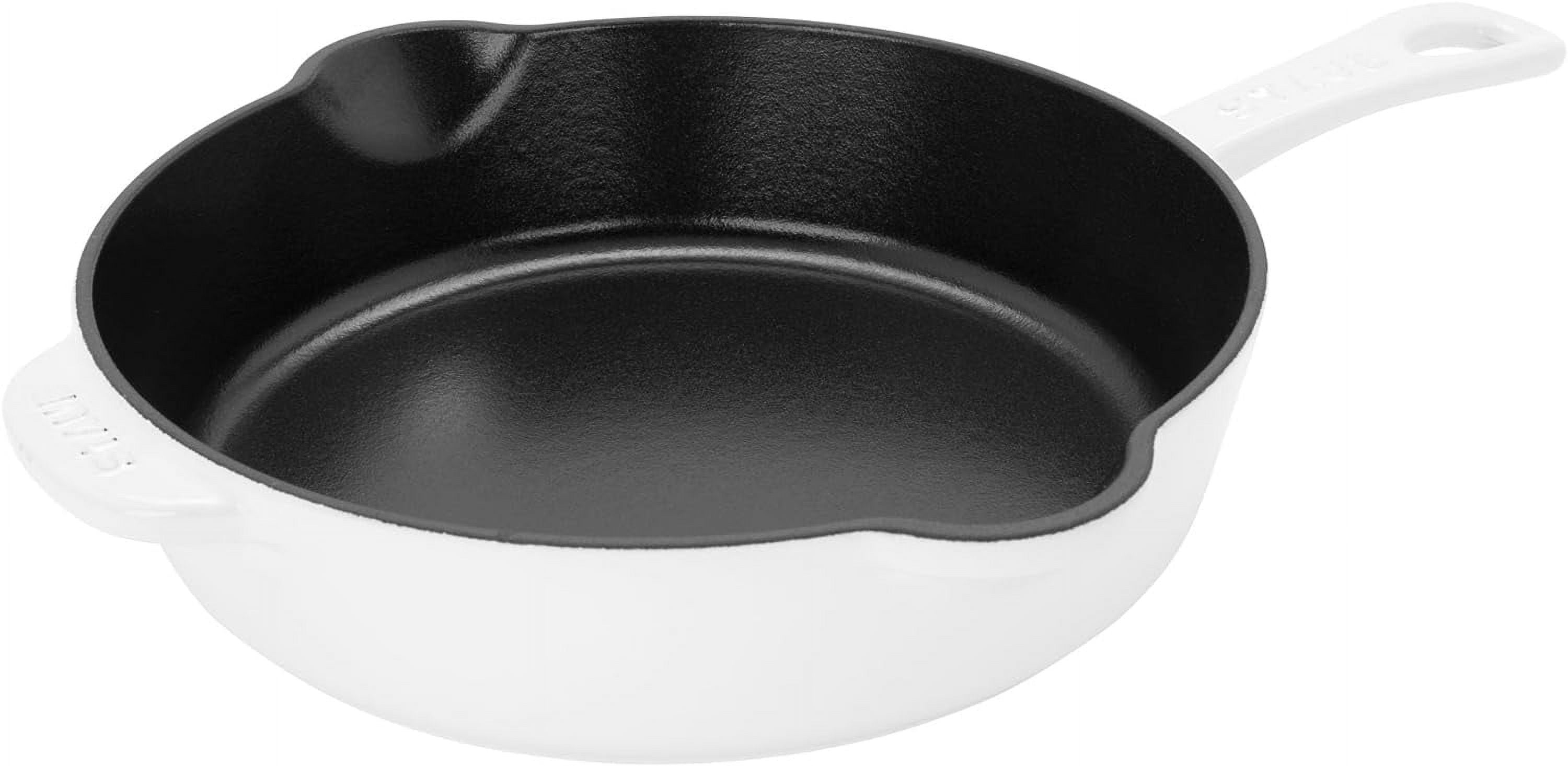 Staub cast iron 8 5 inch traditional deep skillet white walmart