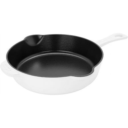 STAUB Cast Iron 8.5-inch Traditional Deep Skillet - White