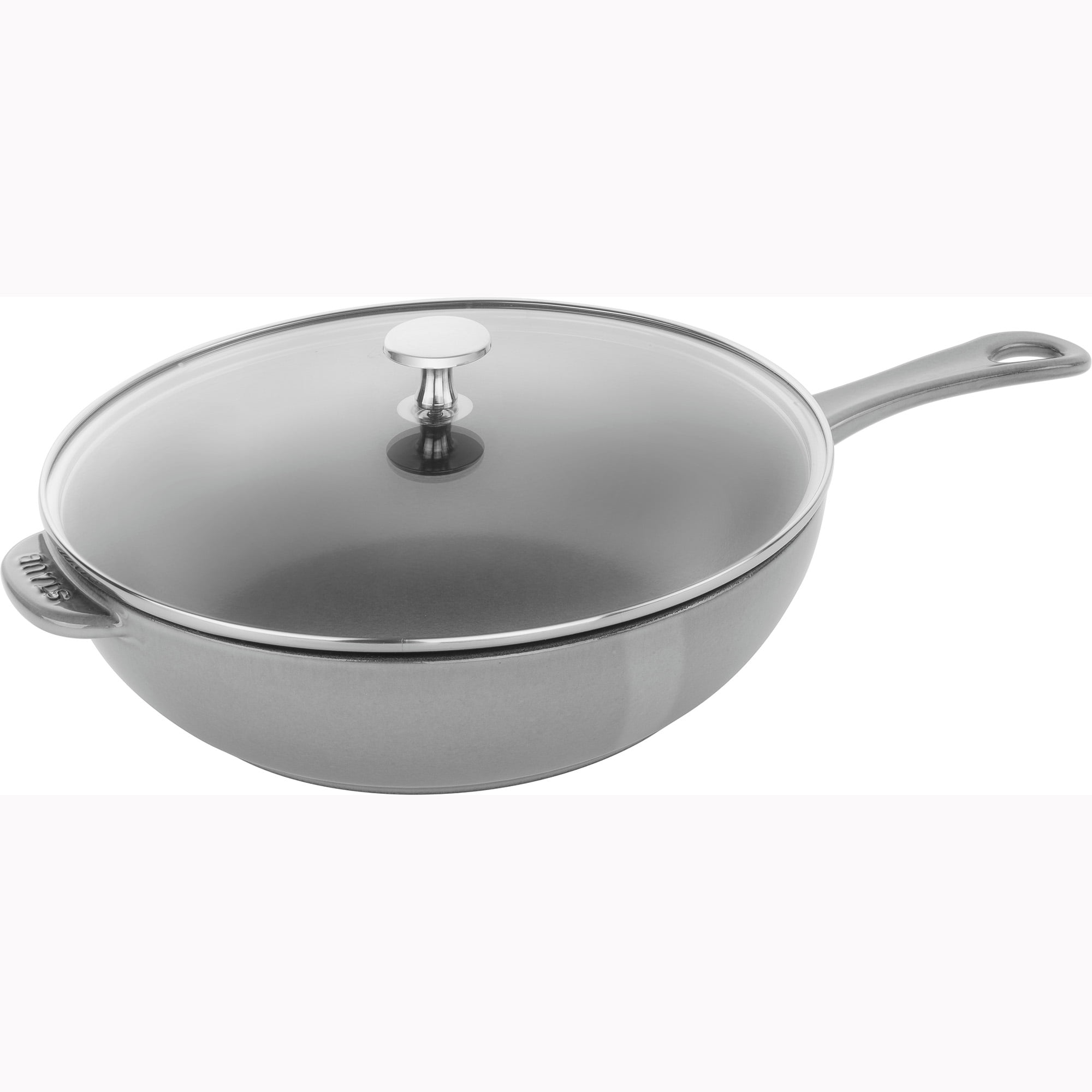 Staub Cast Iron - Woks/ Perfect Pans 12-Inch, Pan, White Truffle
