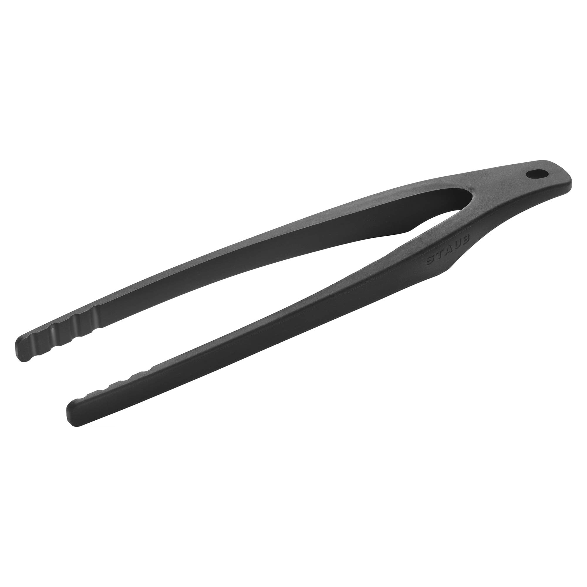 Matte Black Silicone 31cm Heat-Resistant Cooking Tongs