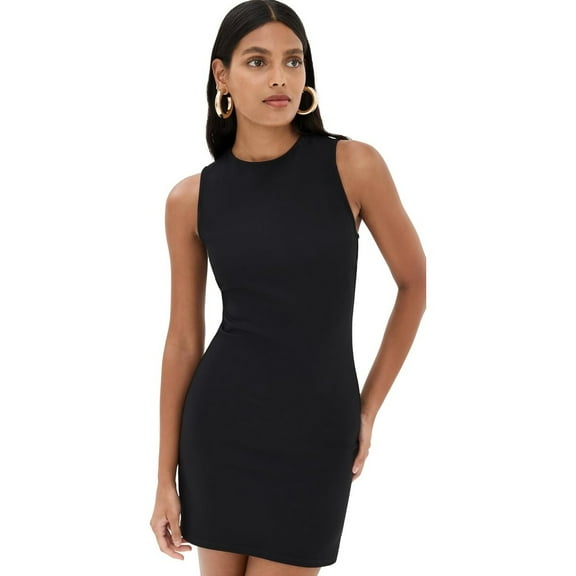 STAUD Women's Mercer Dress, Black Classic Mini Sheath