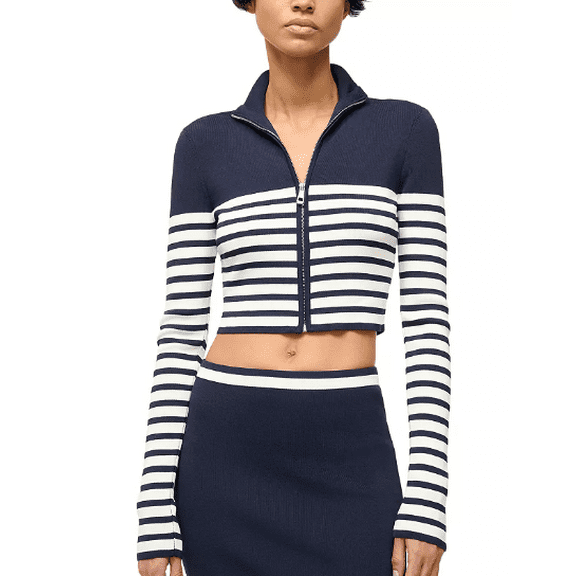 STAUD Women's Raft Top, Navy/White, Large