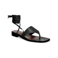 thumbnail image 1 of STAUD Womens Alexandre Lace Up Sandal Leather Flat Thong Sandals, 1 of 3