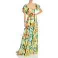 thumbnail image 1 of STAUD Womens Coliseum  Linen Cut-Out Maxi Dress, 1 of 2