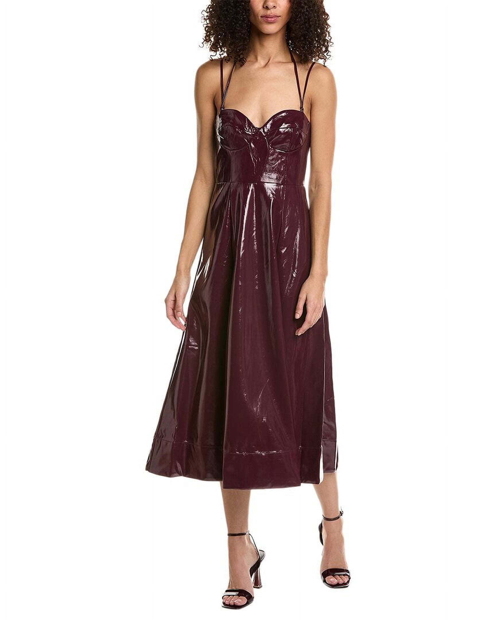 open lace back dress Staud Phoebe Silk Dress