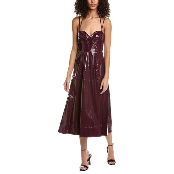 STAUD womens Abstract Dress, 10, Purple
