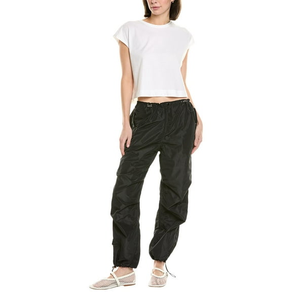 STAUD womens  Bryson Parachute Pant, l, Black