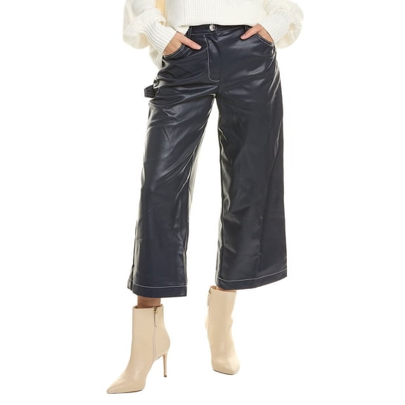 STAUD womens Cropped Domino Pant, 00, Blue