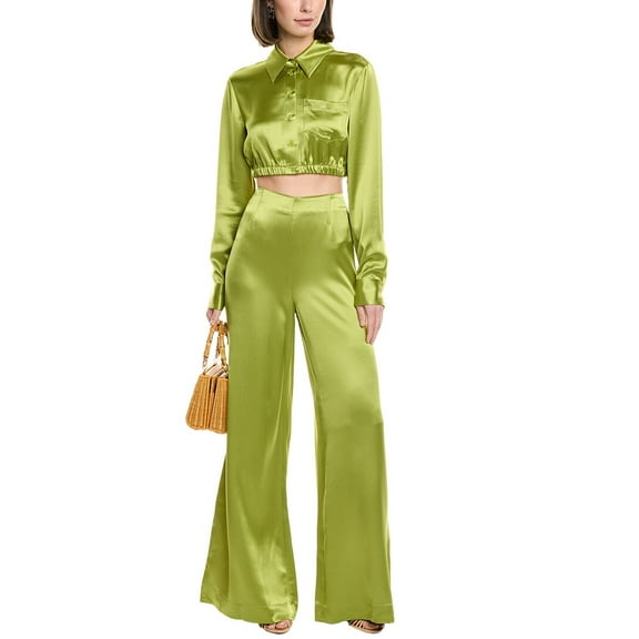 STAUD womens  Luke Pant, xs, Green