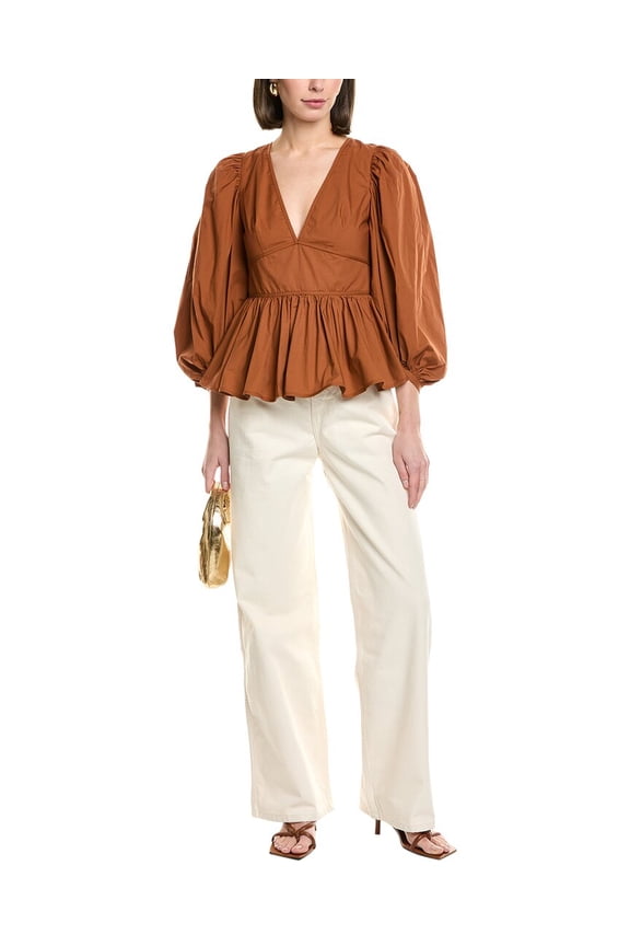 womens Luna Top, 0, Brown