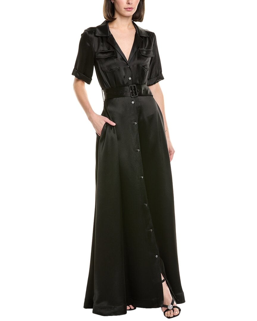 Staud womens Millie Maxi Shirtdress, 00, Black Staud womens Millie Maxi Shirtdress, 00, Black