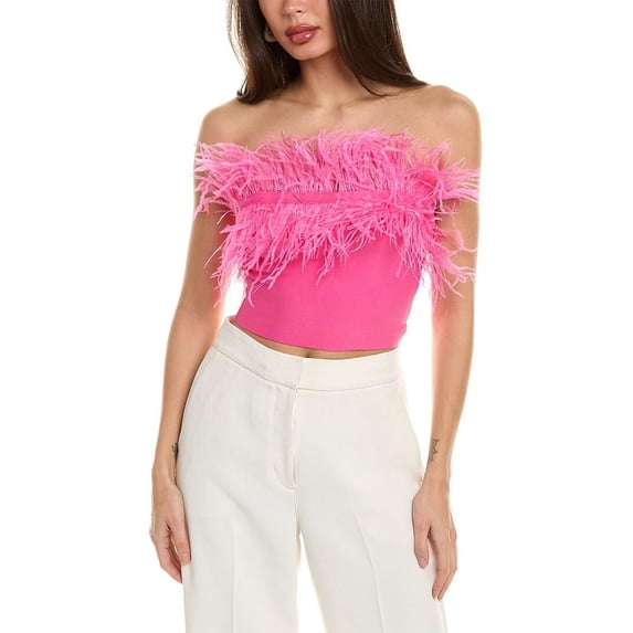 STAUD womens Nellie Top, L, Pink