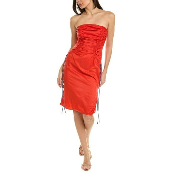 STAUD womens  Romina Dress, 2, Red