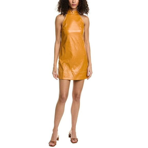 STAUD womens  Sicily Dress, 8, Yellow