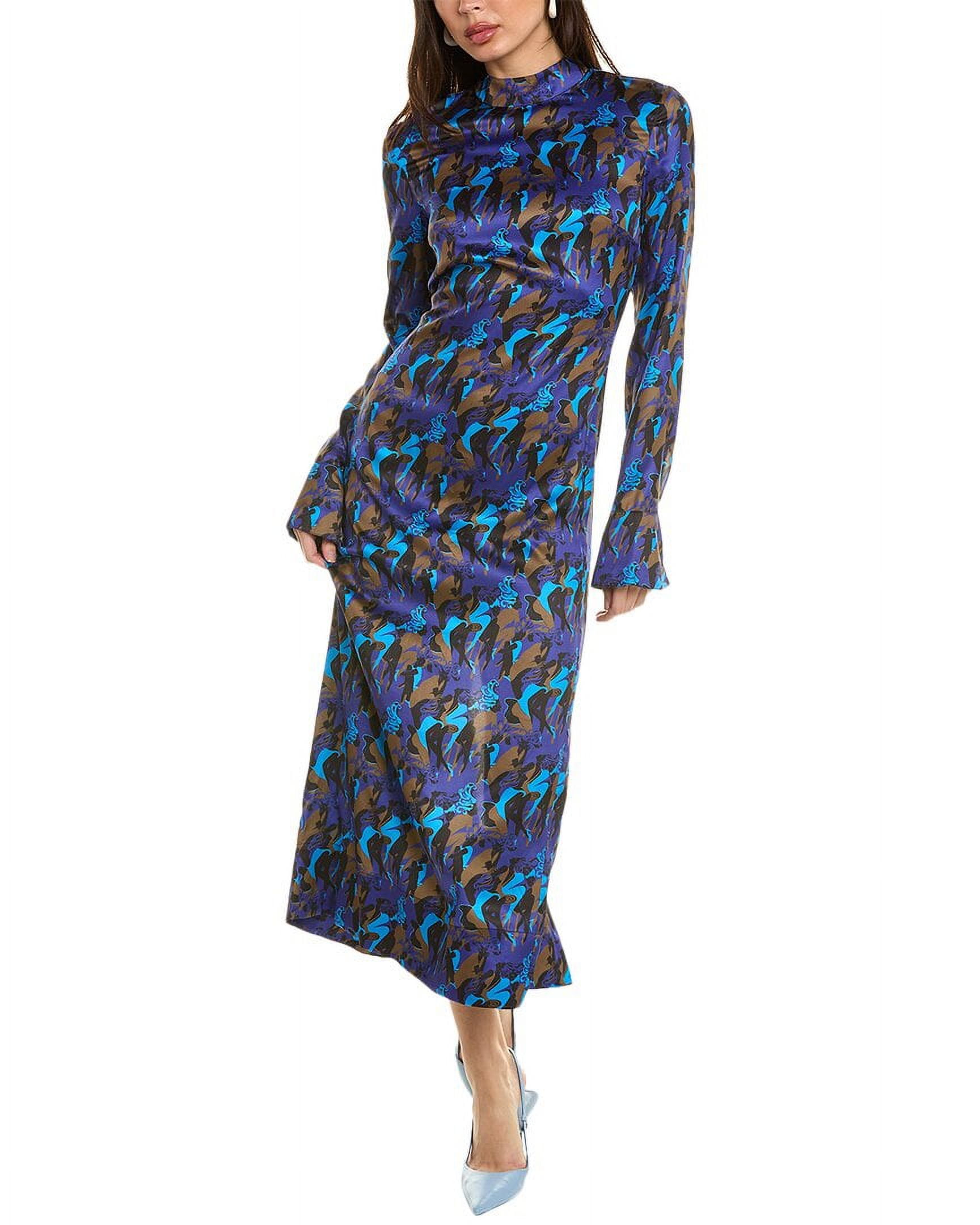 STAUD womens Thicket Dress, 4, Blue - Walmart.com