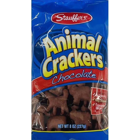 STAUFFER'S Chocolate Animal Crackers 8 oz Bag FREE SHIPPING