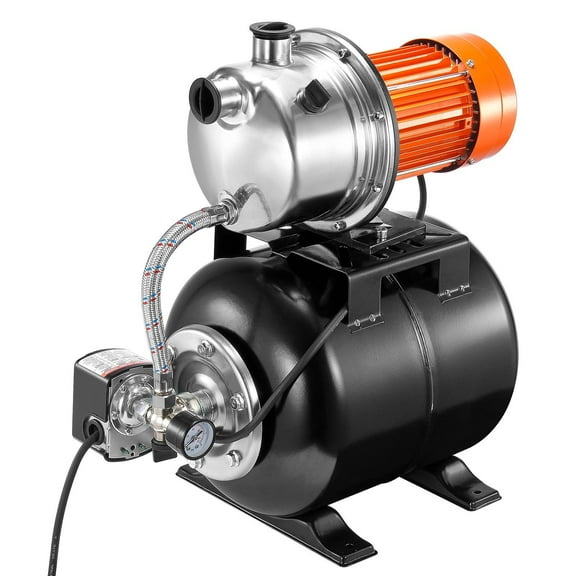 STAWAY 1.6HP Shallow Well Pump - 1320GPH Irrigation Booster with 30/50 PSI Switch, 164FT Max Head, Durable 304 Stainless Steel for Home Water Supply & Agricultural Irrigation