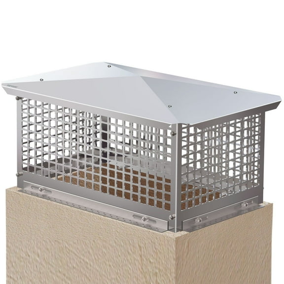 STAWAY 13" x 21" Adjustable Chimney Cap - Durable 304 Stainless Steel Flue Cover with Spark Arrestor, Weather Resistant for All Seasons