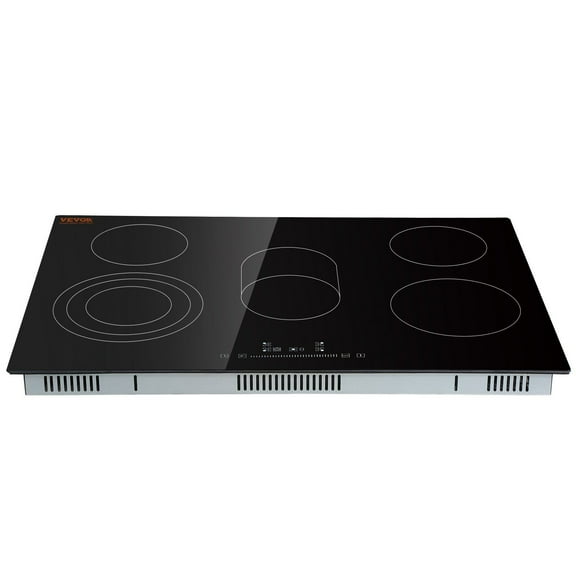 STAWAY 5 Burner Electric Cooktop - 30.3 x 20.5 Inch Glass Radiant Stove with Touch Control, Timer & Child Lock - 240V, 8600W, Easy Clean & Safe Cooking