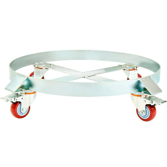 STAWAY 55 Gallon Drum Dolly - Heavy Duty Barrel Caddy with 1000lbs Capacity, Steel Frame & 4 Swivel Casters for Easy Drum Handling in Warehouse