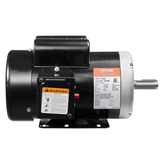 STAWAY 5HP Electric Air Compressor Motor - 230V, 25A, 3450RPM, Durable Steel, CSA Certified, Ideal for Clean Environments