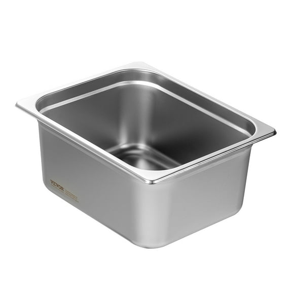STAWAY 6 Pack Hotel Pans - 1/2 Size Stainless Steel Steam Table Pan, 6-Inch Deep, Durable & Easy to Clean for Restaurants, Catering & Food Storage
